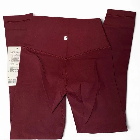 lululemon athletica Maroon/Red New Align Leggings - Picture 2 of 4